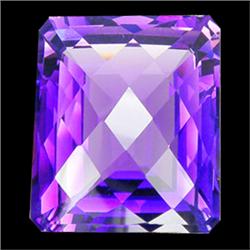 42.95ct Sweetly Purple Amethyst Emerald Checker Cut (GEM-18997)