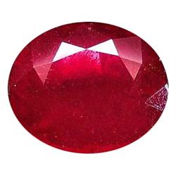 5.95ct Excellent Oval Top Blood Red Ruby Natural SI (GEM-18682)