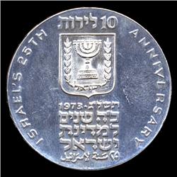 1973 Israel 10 Lirot Silver Proof (COI-5746)