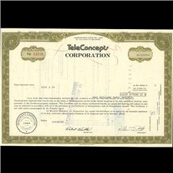 1980s Tele Concepts Stock Certificate Scarce (COI-3408)