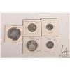 Image 1 : Five Canadian 1963 coins including nickel, dime, quarter, fifty cent and silver dollar