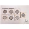 Image 1 : Seven Canadian fifty cent coins including 1939, 1940, 1941, 1942, 1943, 1944 and 1947