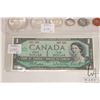 Image 4 : 1967 uncirculated Canadian coin set and $1 bill