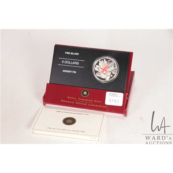 2006 Canadian $5 .9999 fine silver Ribbon of Hope coin