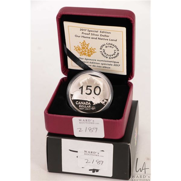 2017 Special Edition Canadian .999 fine silver dollar "Our Home and Native Land"