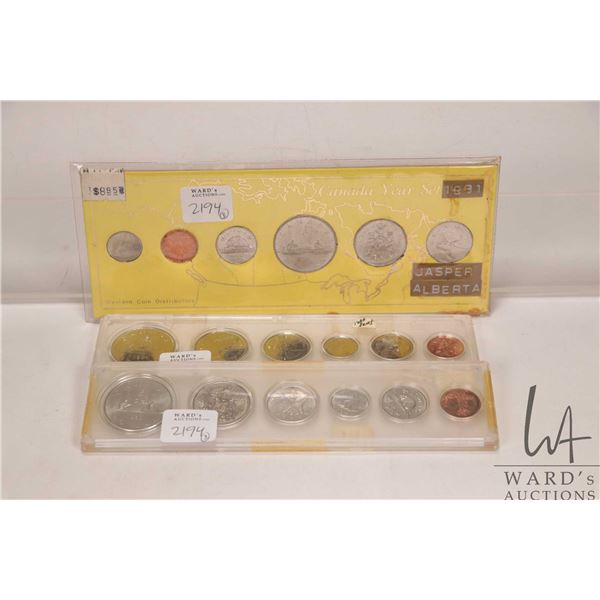 Three Canadian Mint coin sets including 1980, 1981 and 1983