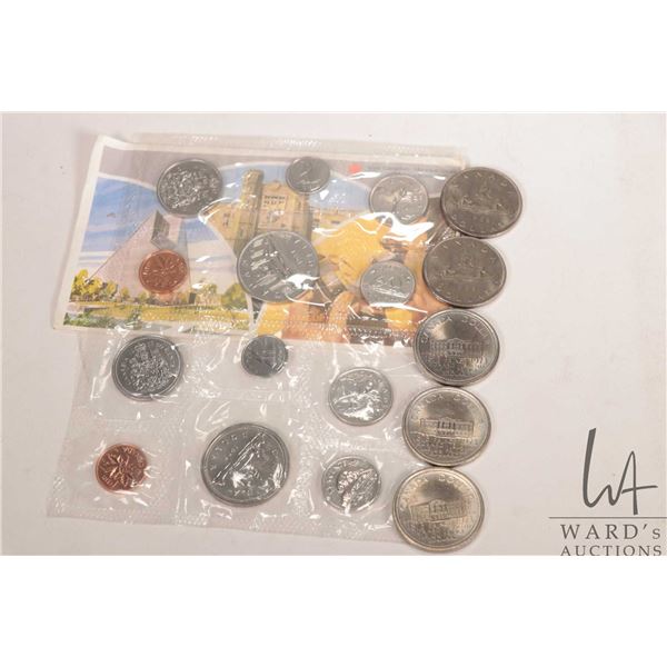 Two Canadian Mint sealed coins sets including 1977 and 1981 plus five Canadian $1 dollar, 1968 X 2 a
