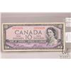 Image 4 : Two Canadian 1954 devils' face bank notes including one dollar and ten dollar