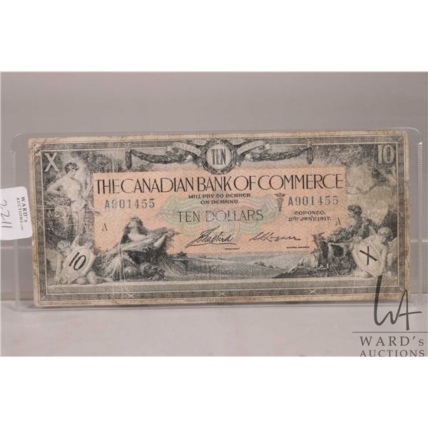 1917 The Canadian Bank of Commerce $10 bank note