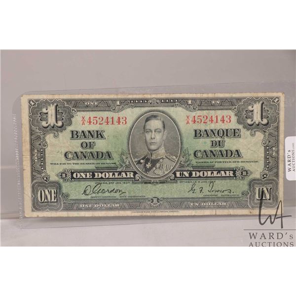 1937 Bank of Canadian $1 bill
