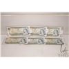 Image 1 : Six 1973 Canadian $1 bills including three with consecutive serial numbers