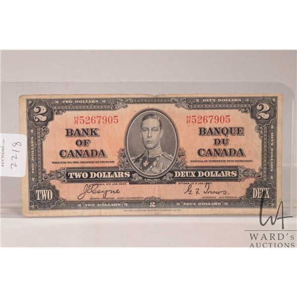 1937 Bank of Canadian $2 bank note