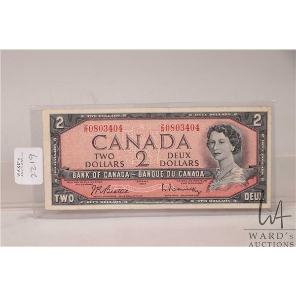 1954 Canadian $2 bank note