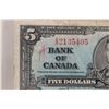 Image 2 : 1937 Canadian $5 bank note