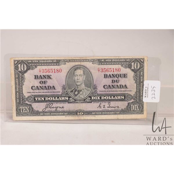 1937 Canadian $10 bank note