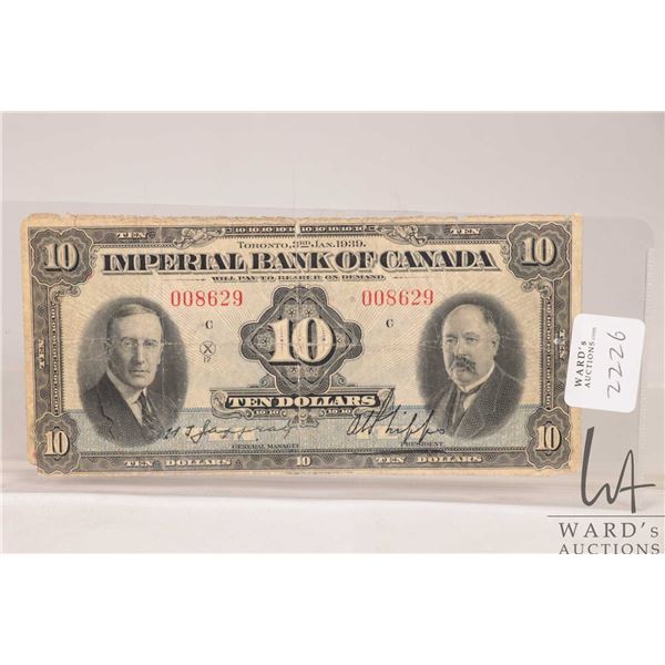 1939 Imperial Bank of Canada $10 bank note
