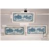 Image 2 : Three 1954 Canadian $5 bank notes