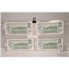 Image 2 : Four 1973 Canadian $1 bills with consecutive serial numbers