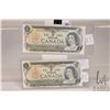 Image 1 : Two 1973 Canadian $1 bills
