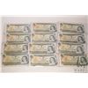 Image 1 : Twelve 1973 Canadian $1 bills