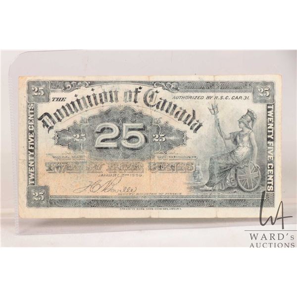 1900 Dominion of Canada 25 cent shinplaster