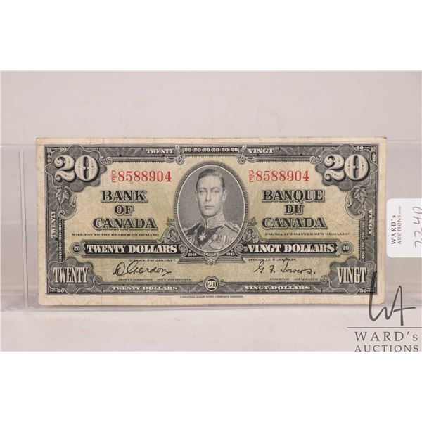 1937 Canadian $20 bank note