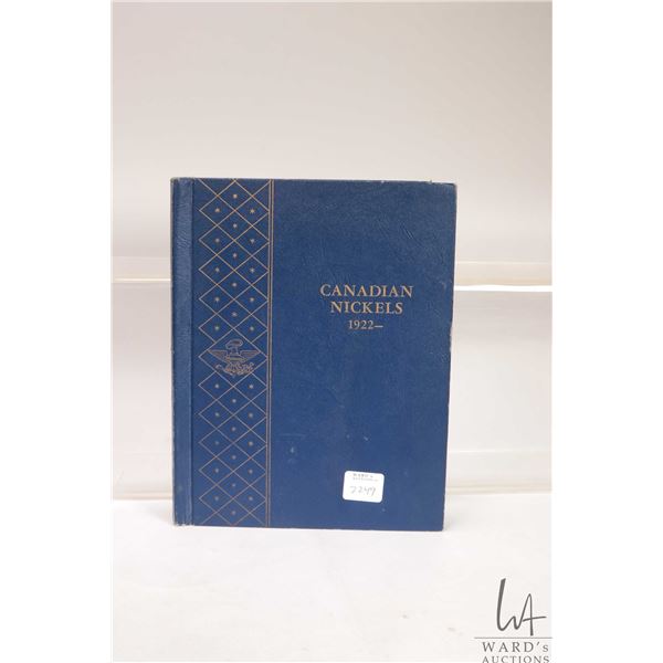 Canadian nickels collector album containing fifty Canadian nickels
