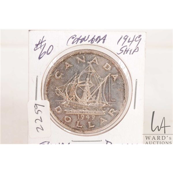 1949 Canadian silver dollar