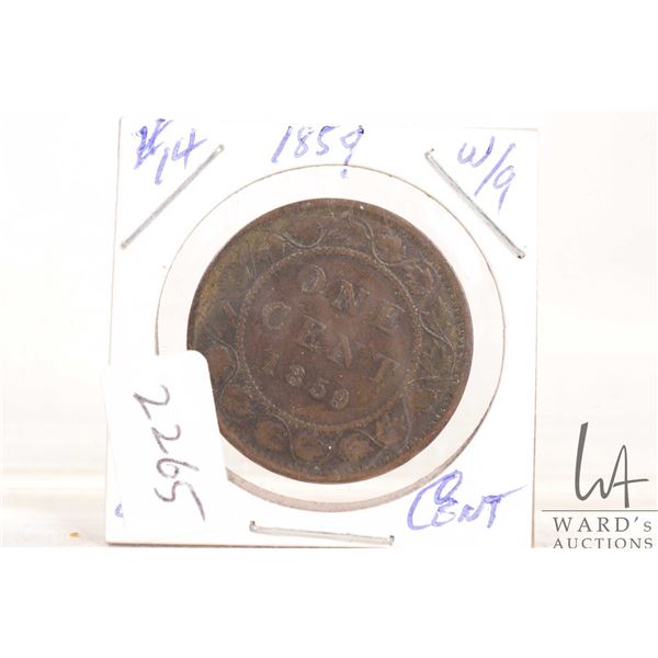 Canadian 1859 large penny