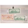 Image 2 : Two 1967 Canadian one dollar bills one with serial number and one with confederation dates plus a 19