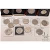 Image 2 : Twelve Canadian one dollar coins dates from 1960 through 1982 plus two medallions
