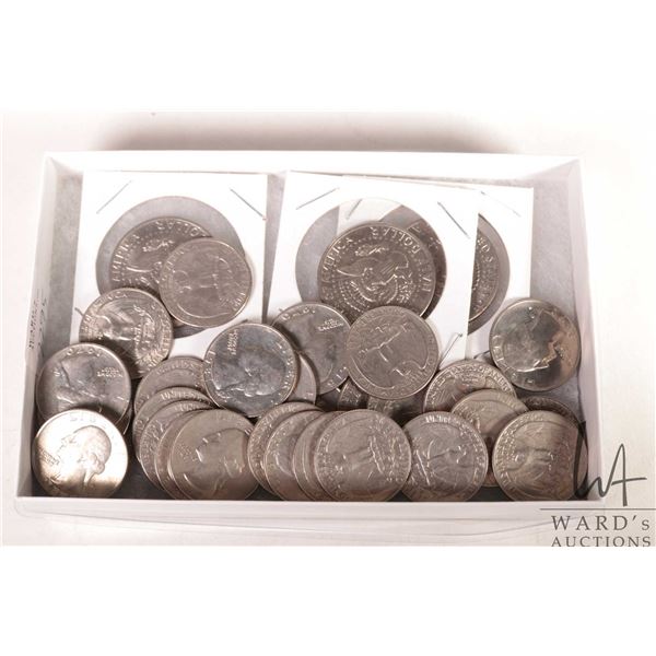 Selection of USA half dollars and quarters