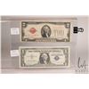 Image 1 : USA one and two dollar bills