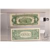 Image 2 : USA one and two dollar bills