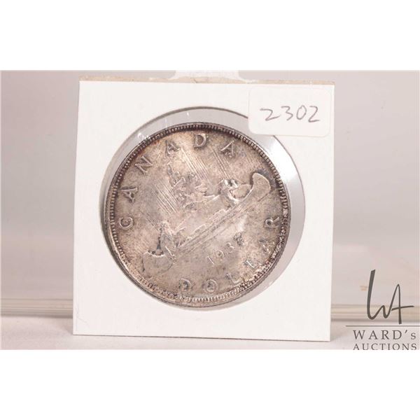 1937 Canadian silver dollar