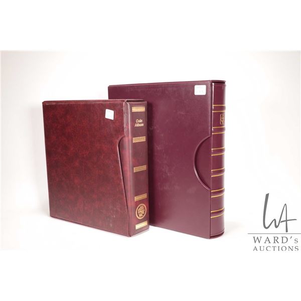 Two collector coin three ring binders