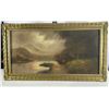 Image 1 : Framed River Landscape in Gilt Frame   32"W x 18"H