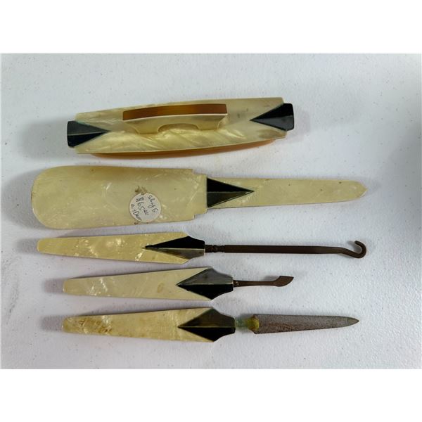 Art Deco Celluloid Manicure Set  5 Tools