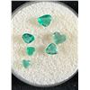 Image 1 : Collection of Six Natural Emerald Gemstones   Heart Cut