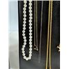 Image 2 : Lot of 8 Vintage Necklaces – Gold & Pearl Mix with Pinocchio and Apple Charms