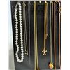Image 3 : Lot of 8 Vintage Necklaces – Gold & Pearl Mix with Pinocchio and Apple Charms