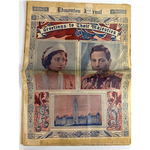 1939 Edmonton Journal Souvenir Edition   Royal Visit of King George VI & Queen Elizabeth