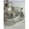 Image 3 : Five Teacup & Saucer Duos with Square Dessert Plate   Mixed Makers