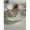 Image 7 : Five Teacup & Saucer Duos with Square Dessert Plate   Mixed Makers