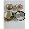 Image 1 : Mixed Cups & Saucers   Luster and Hand 'Painted Scenes (Lot of 4)
