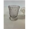 Image 3 : Fenton Silvercrest Handled Basket Dish & Pressed Glass Toothpick