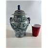 Image 4 : Blue and White Asian Ceramic Jar with Dragon Motif, possible Dragon & Foo Dog Ginger Jar