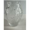 Image 5 : Frosted Art Glass Vase with Classical Figures & Pair of Crystal Candlesticks