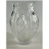 Image 6 : Frosted Art Glass Vase with Classical Figures & Pair of Crystal Candlesticks