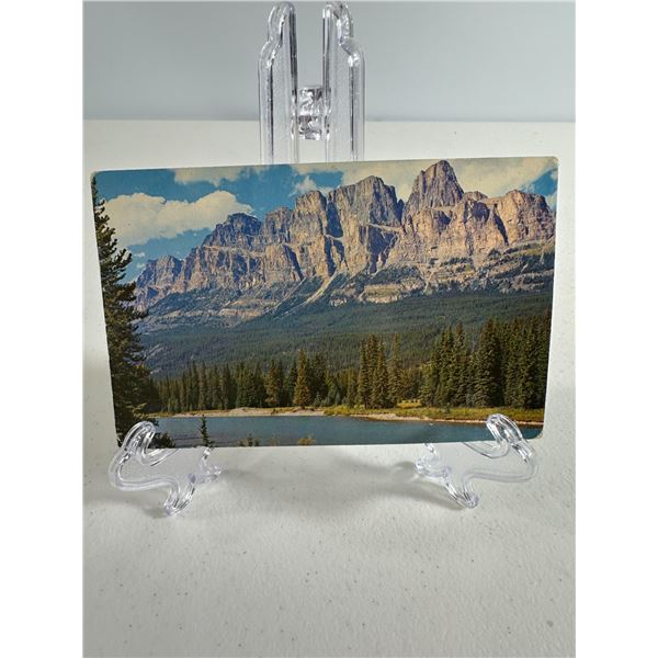 Vintage Canadian Rockies Postcard   Mountain and Lake Scene